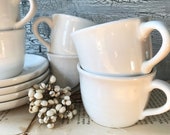 Pfaltzgraff Cup & Saucer Simply White Circles