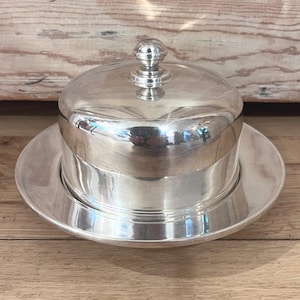 Lidded Cheese or Butter Server Silver Plated