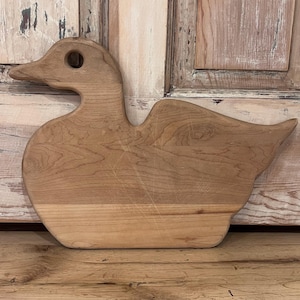 Vintage Wooden Duck Cutting Board Kitchen Decor