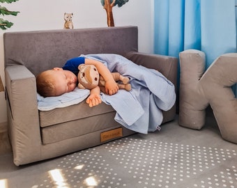 Mini sofá cama personalizado hecho a mano para niños