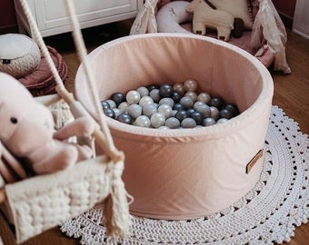 Ball Pit for baby with personalization + 200 Balls | Powder pink