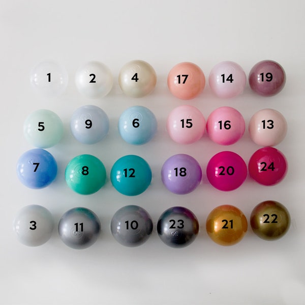 Balls for the ball pit/ SET OF 24 COLOURS - Additional balls for the ball pit