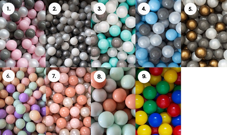 Ball Pit 200 balls, Personalized ball pit, custom ball pit, Handmade Ball pool for kids Grey image 9