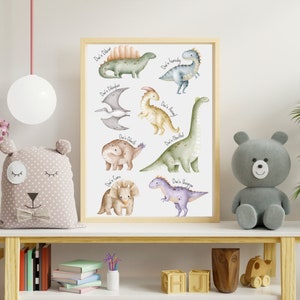 Affirmatieposter Welsh dinosaurus muurkunst kinderen