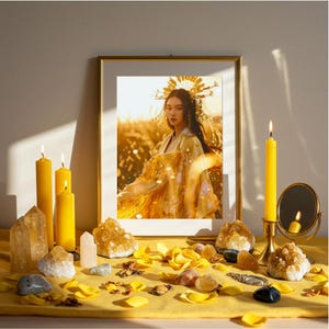 Amaterasu Goddess Print | Japanese Sun Goddess Wall Art | Divine Feminine Decor | Goddess Altar Print | Spiritual Wall Art