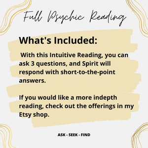 Psychic Reading 3 Questions