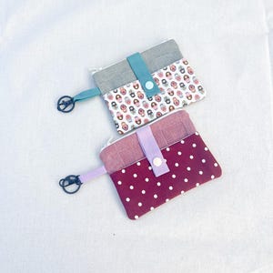 Monederos con llavero de algodón multicolor y monederos estampados