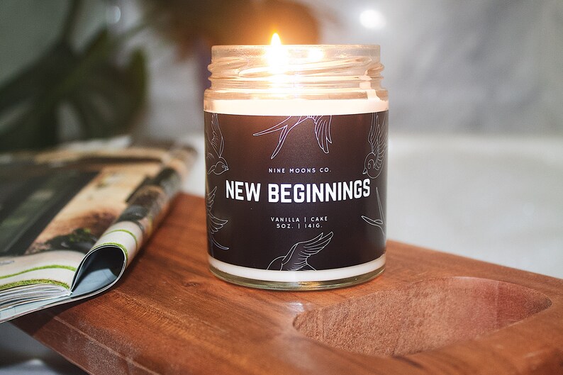 New Beginnings Candle 5oz Vanilla and Cake Sweet Scent Etsy