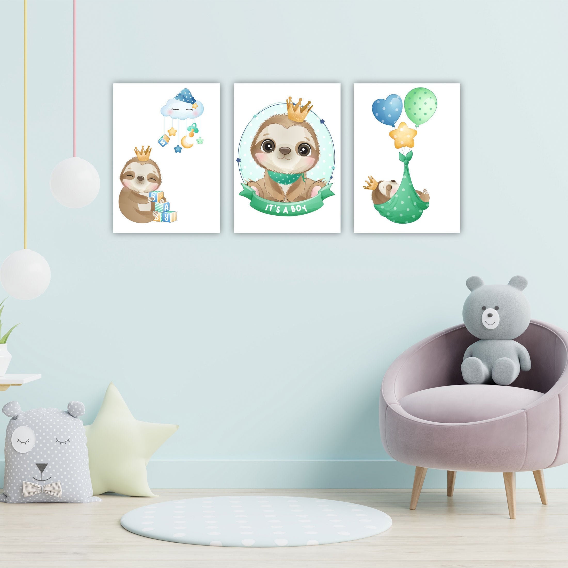 Kinderzimmer Dekor Tier KinderZimmer Leinwand Kinderzimmer | Etsy