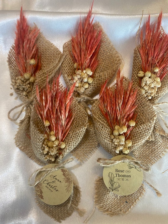 Wedding Favors Dried Flower Bouquet Wedding Gifts Etsy