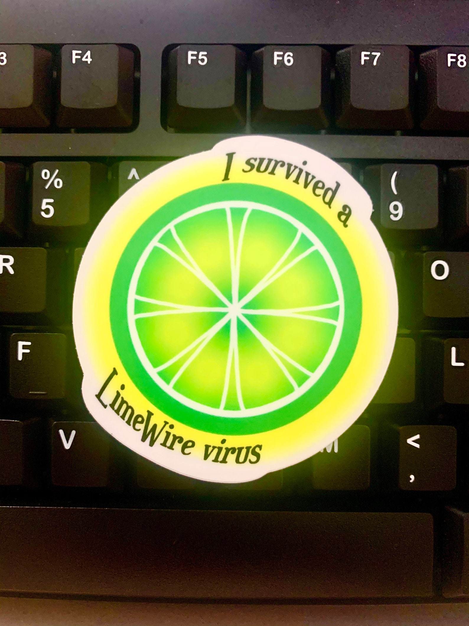 I Survived A Limewire Virus Nostalgic Sticker Etsy