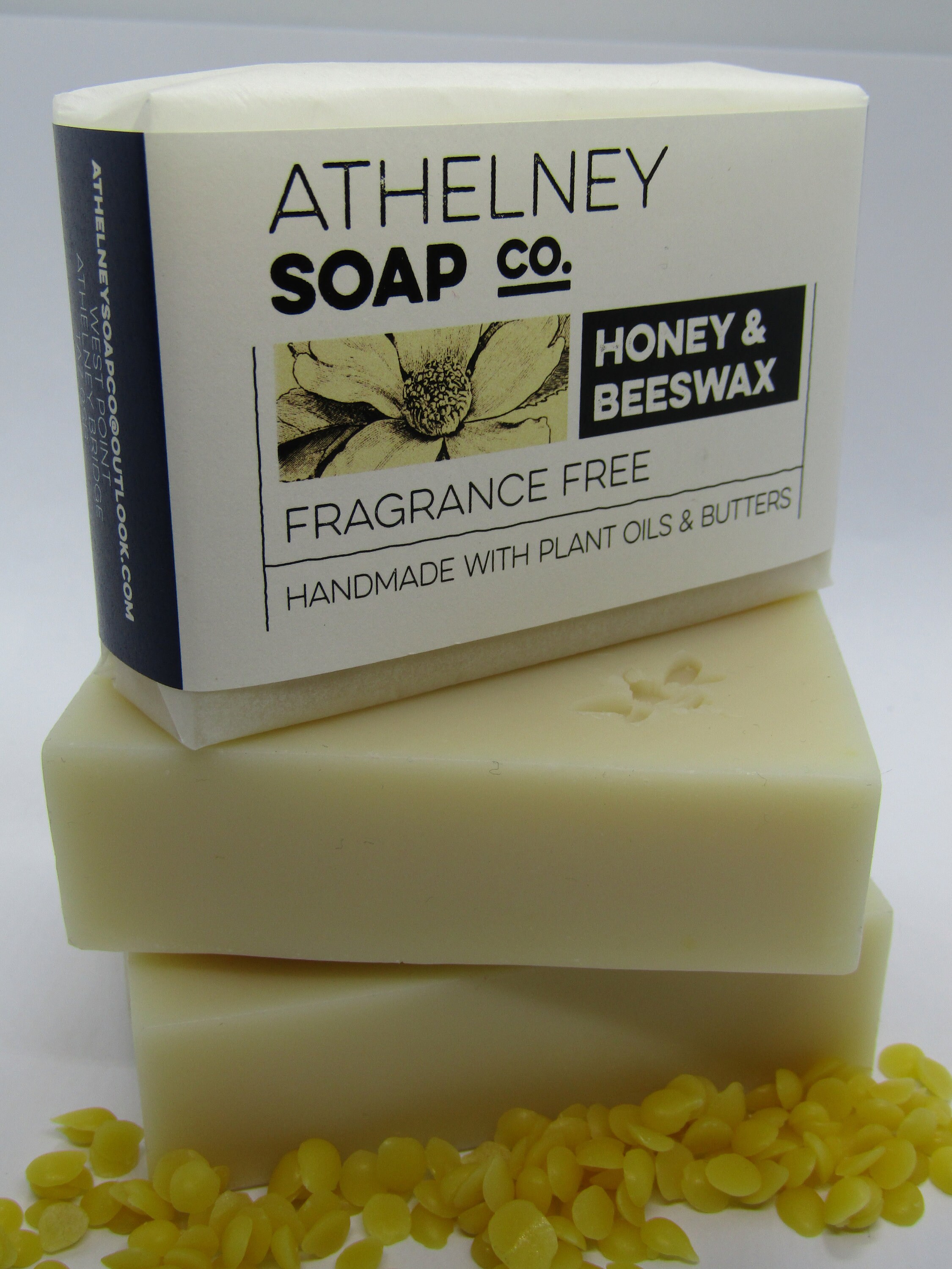 Honey and Beeswax natural soap fragrance free Etsy