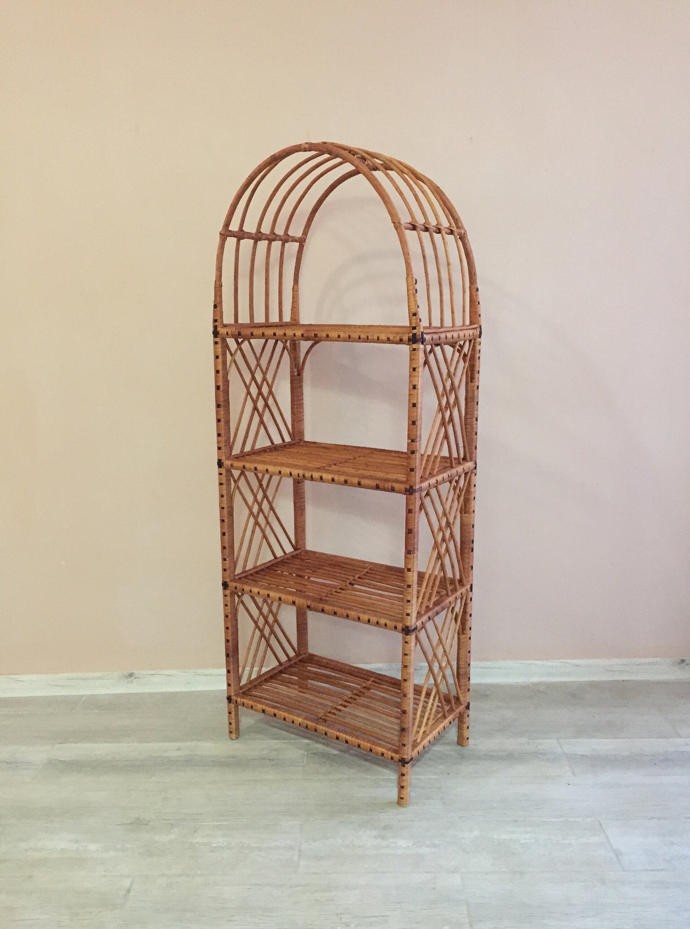 Estante de ratán mimbre etagere estantería de vid estantería | Etsy