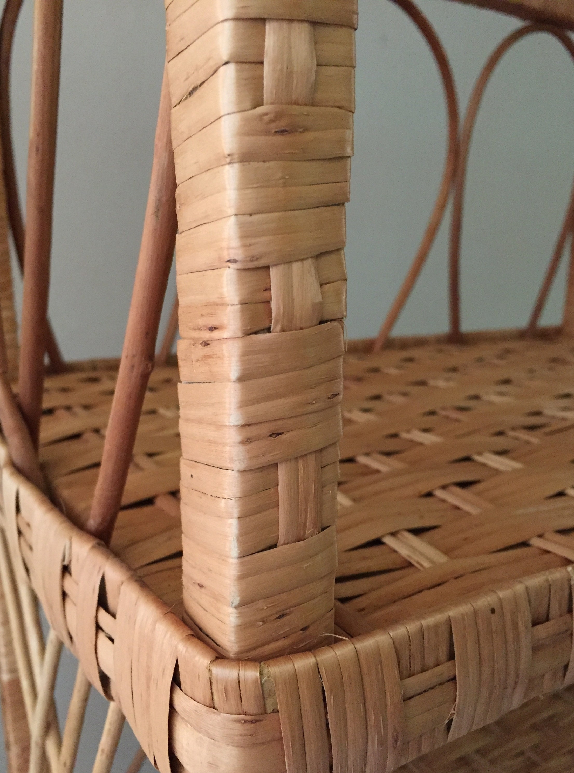 Mid Century Shelf Wicker Shelf Unit Display Shelves Wicker Etsy