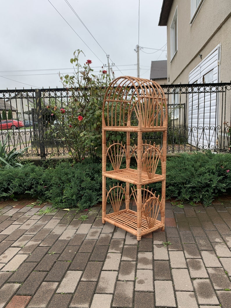 Arched Wicker Shelf Arched Rattan Shelf Boho Boho Etsy