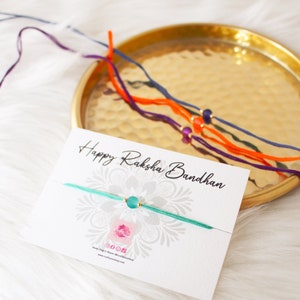 Gefrostete Perlen Handmade Cotton Rakri - Multipack - 4er Pack - Rakri Rakhi Rakree Raksha Bandhan Faden Armband, Geschwister