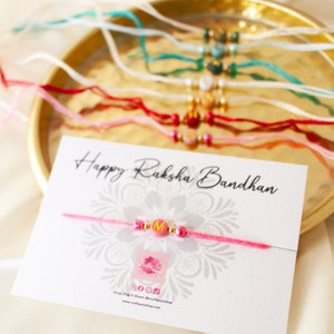 Farbige personalisierte erste handgemachte Baumwolle Rakri - Rakri Rakhi Rakree Rakhre Raksha Bandhan Faden Armband, Siblings