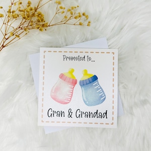 Promu grand-père et grand-père | Nouvelle carte bébé | faire-part bébé | Félicitations, vous êtes devenus grands-parents
