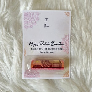 Happy Raksha Bandhan Geldgeschenkkarte | Einzelkarte | 4er Pack | 5er Pack | 6er Pack | Mehrfachpack