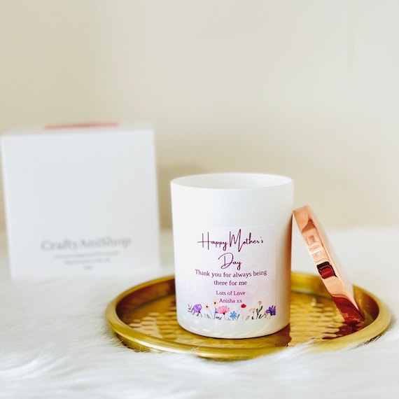 Personalised Scented Mother's day Candle | Coconut & Rapeseed Natural Wax Blend | Hand poured | Home Fragrance | 30hr burn time