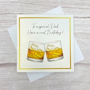 Alles Gute zum Geburtstag Papa | Whisky Geburtstagskarte | Karte für Ihn, Papa, Vater, Papa | Indische Karte | Desi Geburtstagskarte
