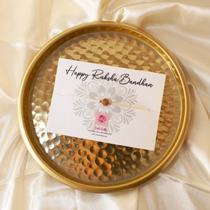 Rudraksha Handgefertigter Minimalistischer Baumwoll Rakri - Einzel, 4er Pack oder 5er Pack - Rakhi Rakhir Raksha Bandhan Faden Armband, Siblings