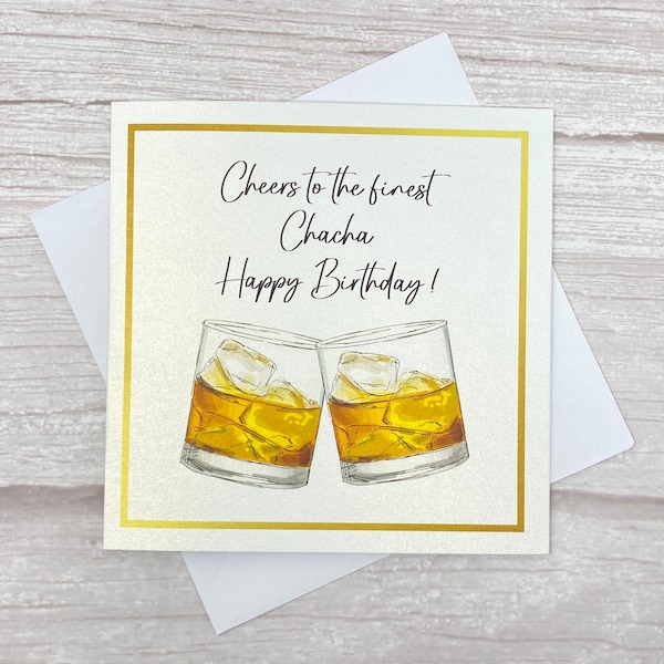 Happy Birthday Chacha card | Whisky Birthday card | Card for him, Chacha, Chacha ji, Uncle | Indian card | Desi birthday card