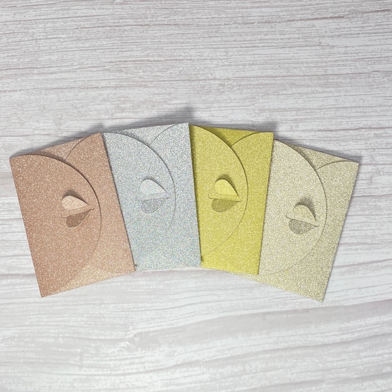 Mini Money Envelopes | Gift card Envelope | Pack 4 | Gold, Silver, Champagne, Rose Gold | Diwali, Eid, Christmas, Birthday, Wedding
