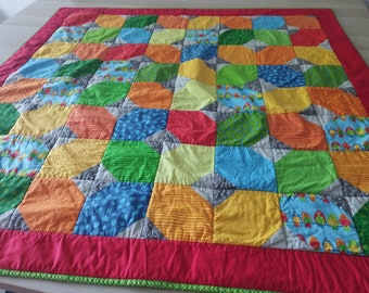 Unikat Patchworkdecke, Steppdecke, Babydecke, Babyquilt