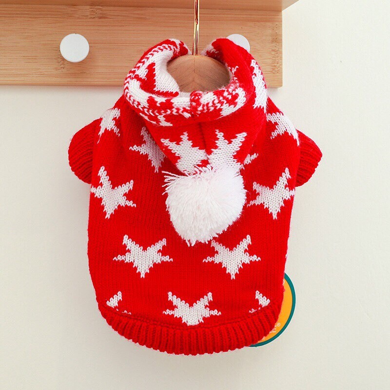 Handknit Merry Christmas dog sweaters Dog Puppy Sweater Fit Etsy