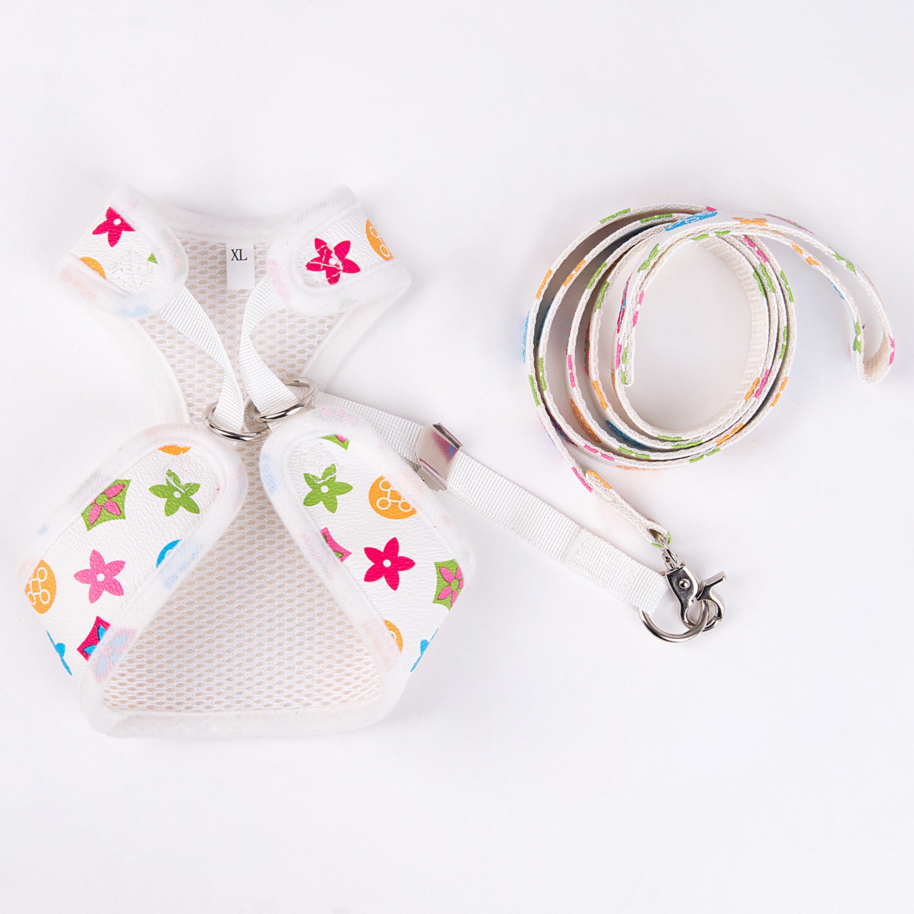 Leather Cute Dog Harness Dog Chest Harness Set Cute Dog Etsy