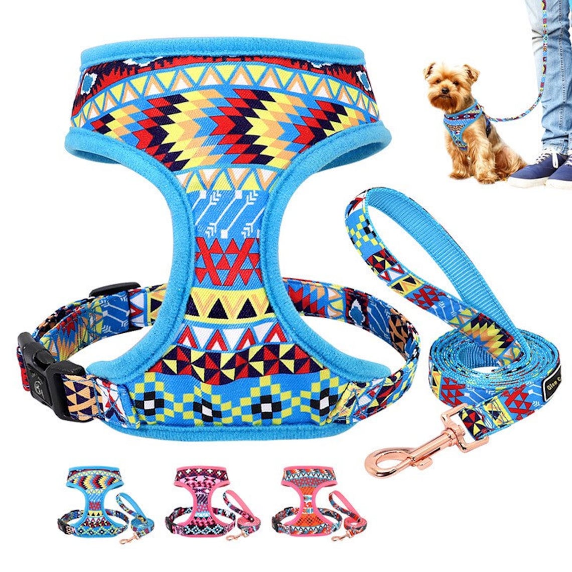 Spring Summer Cute Dog Harness Dog Chest Harness Set Cute Etsy