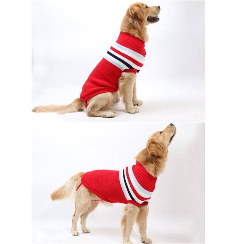 Large Dog Sweater Labrador Golden Retriever Jumper Knitted Etsy