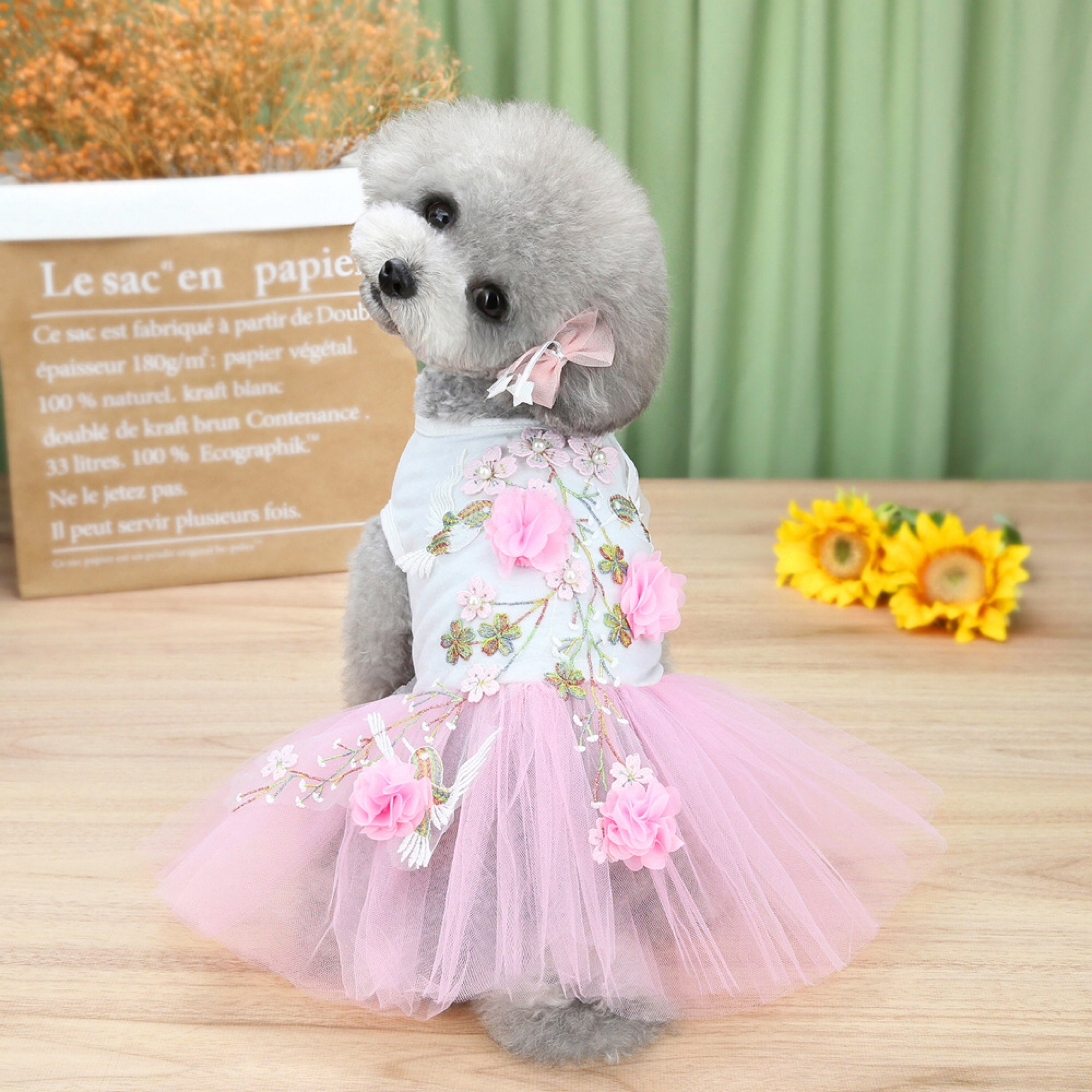 Blossom Lace Lady Dog Dress Spring Flowers Dog Dress Wedding Etsy