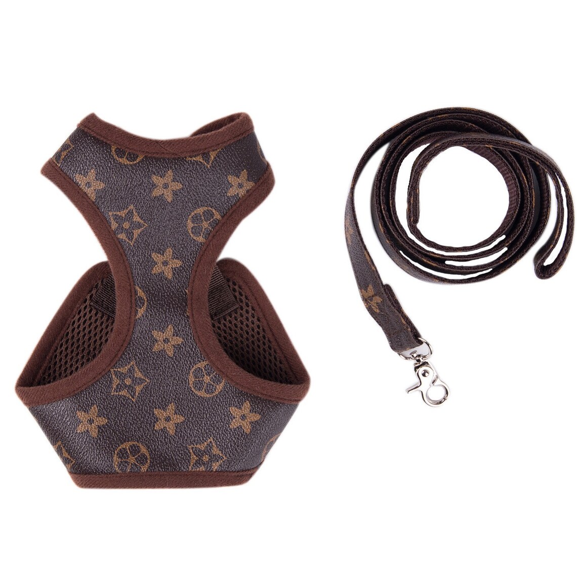 Leather Cute Dog Harness Dog Chest Harness Set Cute Dog Etsy
