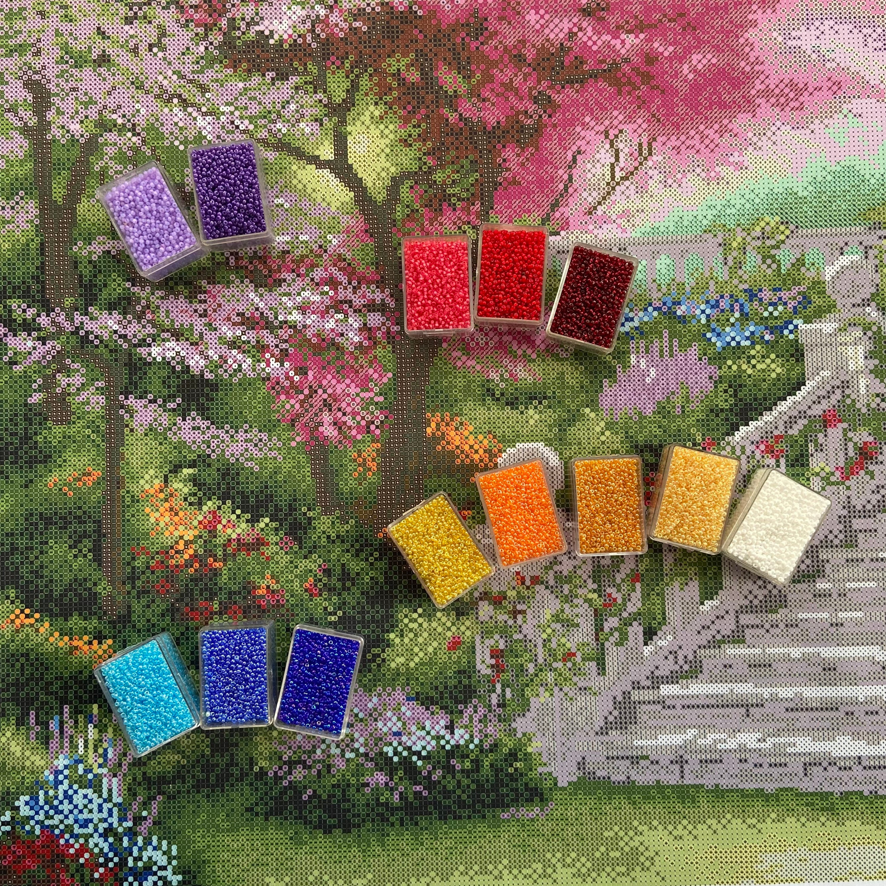 Large DIY Bead Embroidery Craft Kit Landscape Pattern, Full Coverage ...