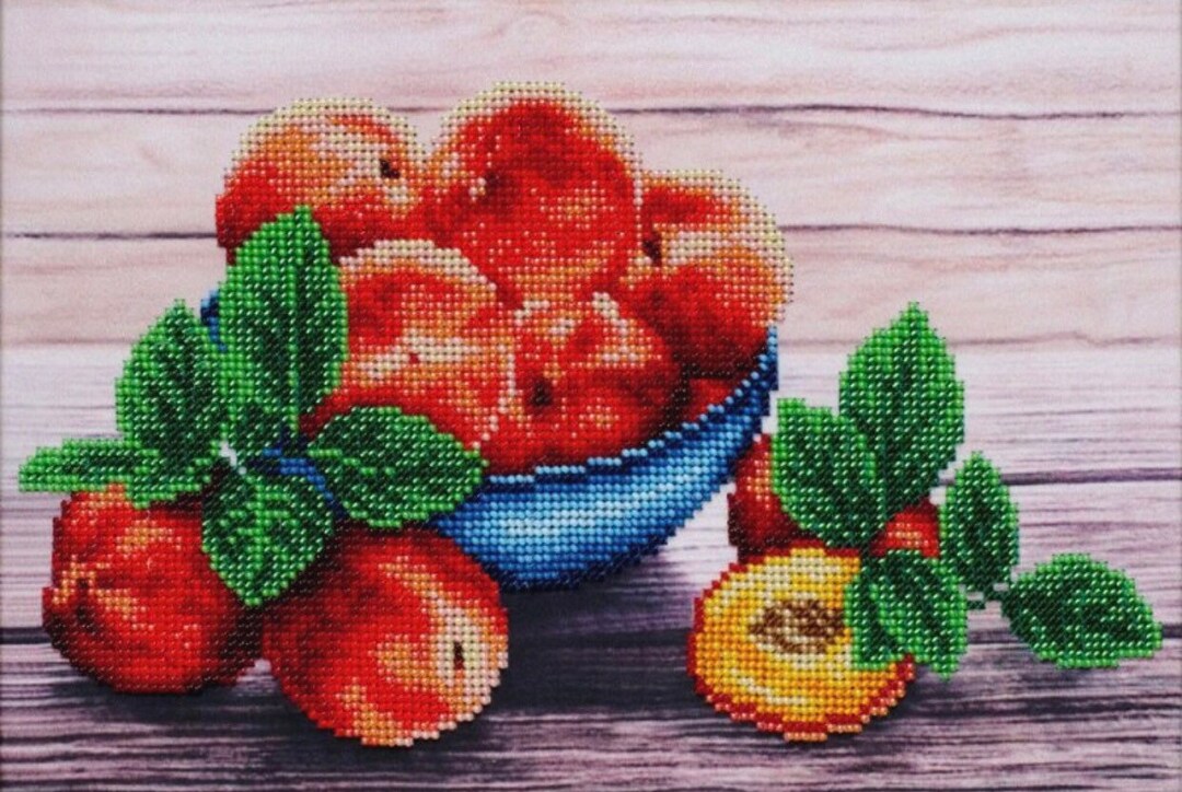 Small DIY Bead Embroidery Craft Kit Still Life Needlework Pattern ...