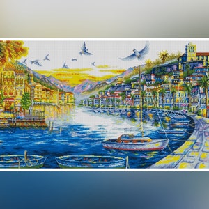 大型DIYビーズ刺繍クラフトキット風景パターン、フルカバーモンテカルロビーズクロスステッチ画像キット