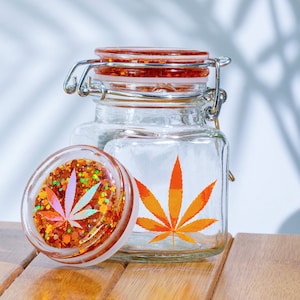 Holographische Stash Jar Luftdichtes Deckelglas Stash Box Geruchssicheres Glas Stashbox Geruchssicher