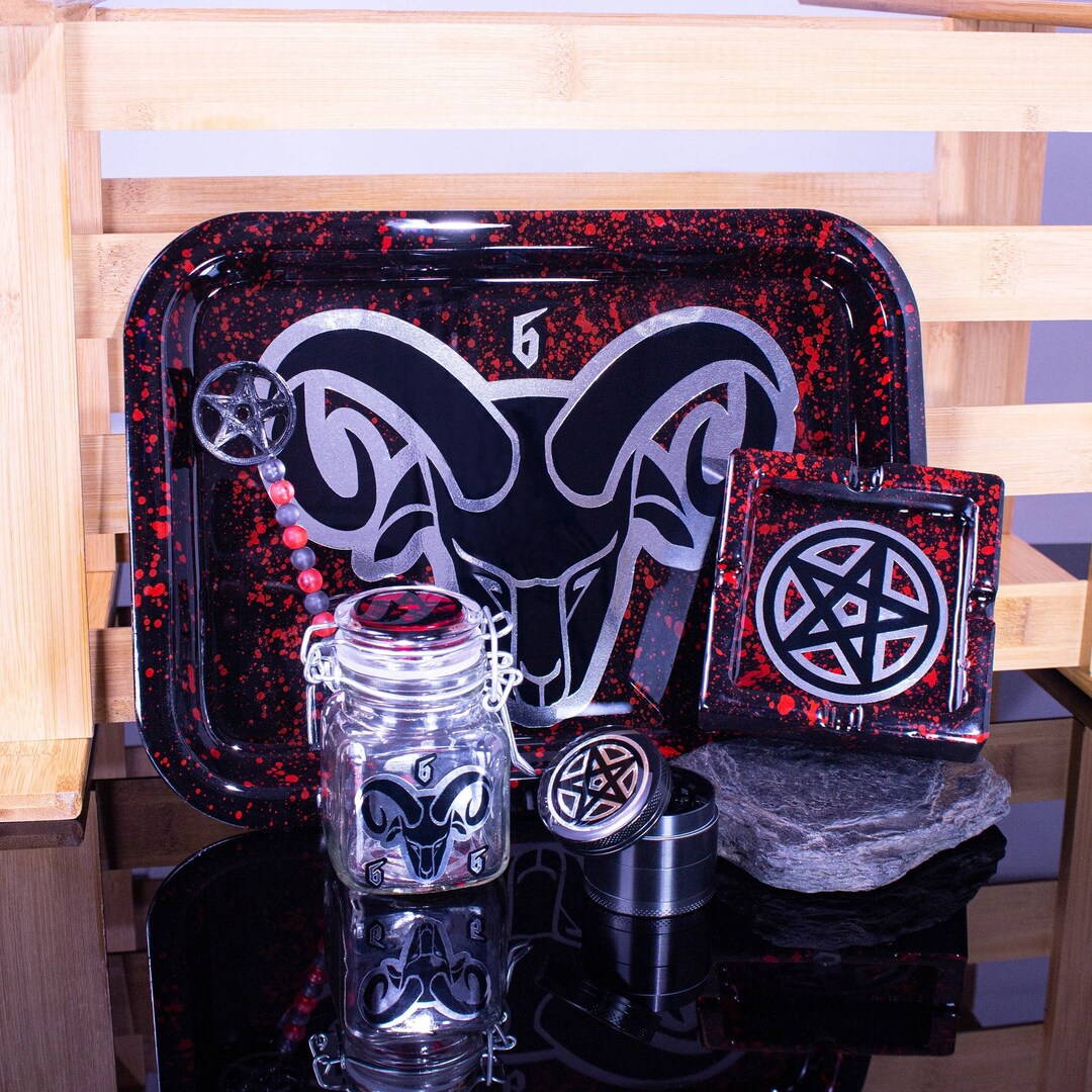 Resin Rolling Tray Set Includes Rolling Tray Ashtray Stash Jar Etsy