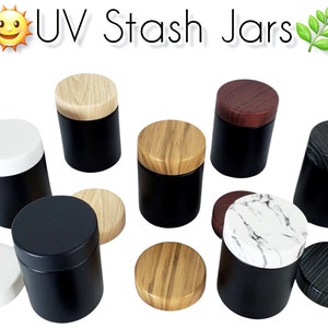 UV Stash Jars Airtight Lid Jar StashJar Smell Proof Jar