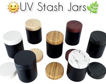 UV Stash Jars Airtight Lid Jar StashJar Smell Proof Jar