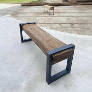 Reclaimed Oak Entry Bench – Rustic Farmhouse Hallway Furniture