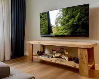 Reclaimed Wood Tv Stand with Storage, Rustic Tv Console Stand, Rustic Console Table for Tv Unit Furniture