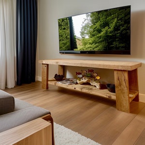 Reclaimed Wood Tv Stand with Storage, Rustic Tv Console Stand, Rustic Console Table for Tv Unit Furniture