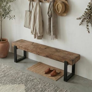 Farmhouse Reclaimed Wood Bench – Entryway or Outdoor Patio Seat