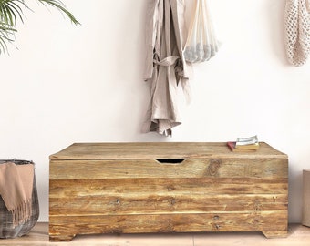 Rustic Reclaimed Wood Bench, Entry Bench with Storage, Rustic Wood Bench Seating, End of Bed Bench Rustic Furniture