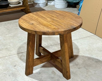 Wood Kitchen Table Rustic Farmhouse Furniture, Round Farmhouse Table Oak, Round Wood Dining Table Oak