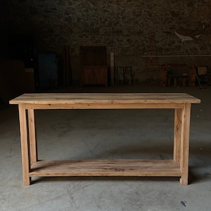 Rustic Wood Console Table for Entry, Rustic Modern Console Table Reclaimed Wood, Rustic Entryway Table Oak