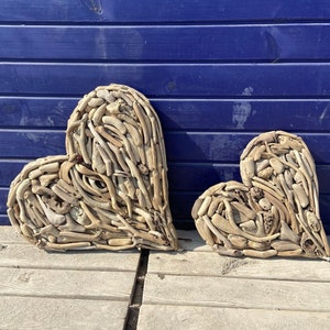 Large Driftwood Heart Wall Decor: Coastal Beach Art